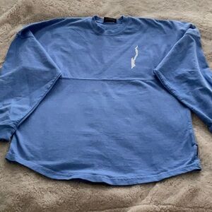 Lake George Blue Long Sleeve Shirt with White Logo